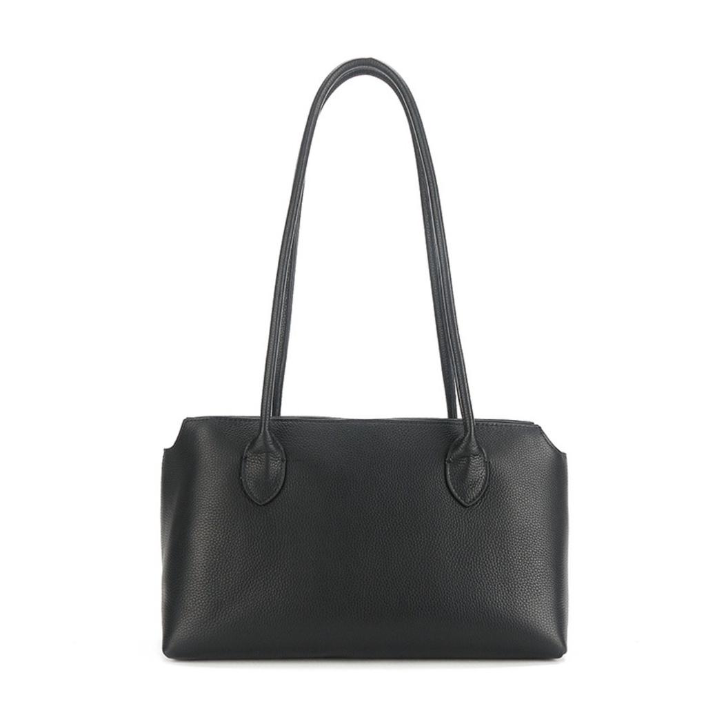 Women's Genuine Leather Tote Bag - Large Capacity Minimalist Underarm Handbag, Versatile Cowhide Shoulder Purse, Spacious Top Handle Bag
