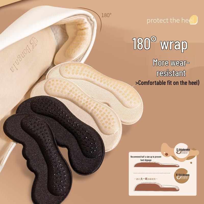 Heel Grips Anti-Slip Pads for Shoes - Reduce Size, Prevent Friction, Perfect for High Heels and Half Insoles