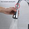 Spare Replacement Tap Spout Kitchen Faucet Shower Head with Brushed Treatment