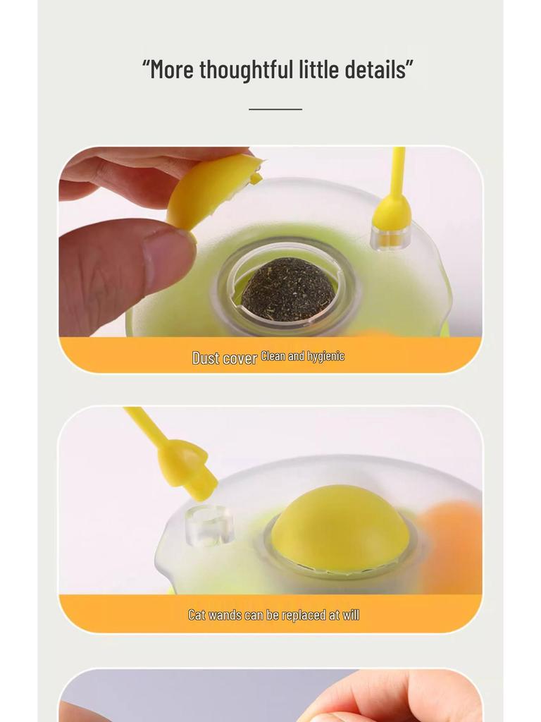 Interactive Catnip Teaser Wand & Tumbler Toy for Kittens