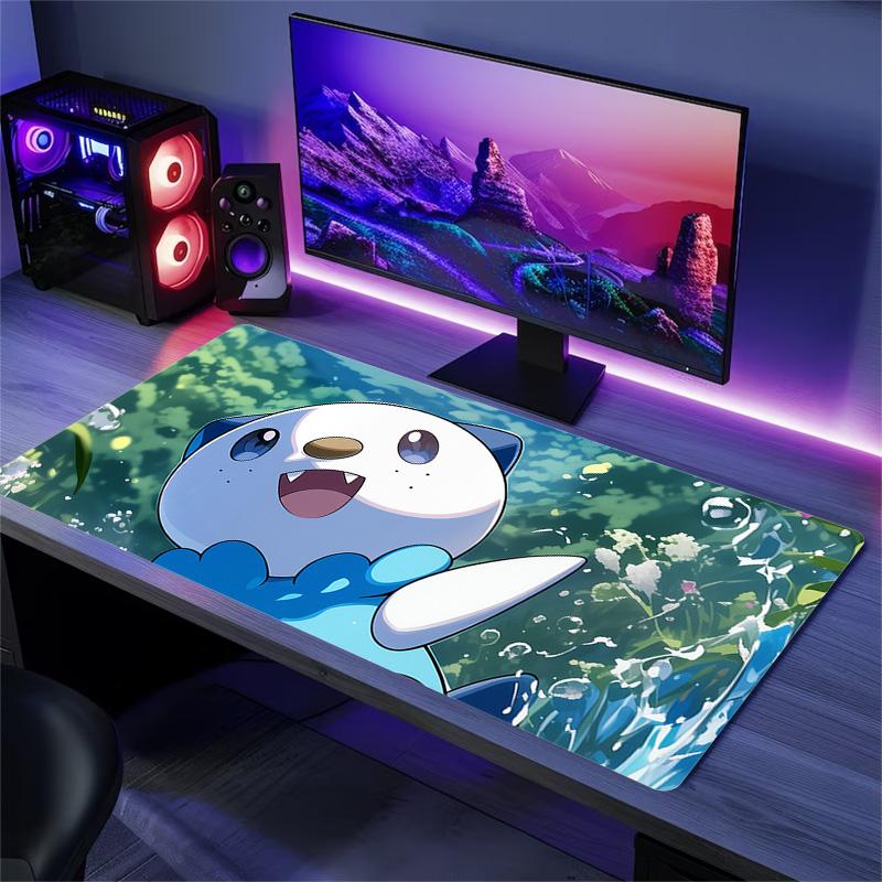 Piplup and Bulbasaur Print Cushion Non-slip Laptop Tablet Big Mousepad XXL Mat Mini PC Playmat With Lock edge