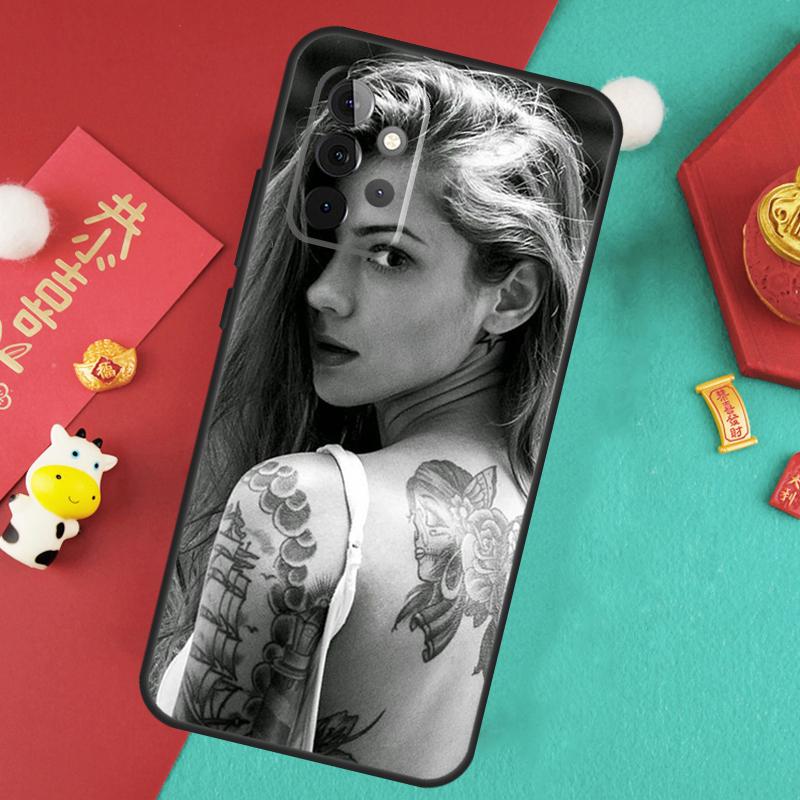 Sexy Sleeve Tattoo Girl Case For Samsung Galaxy A13 A33 A53 A15 A25 A35 A55 A54 A34 A14 A71 A51 A12 A32 A52 Cover