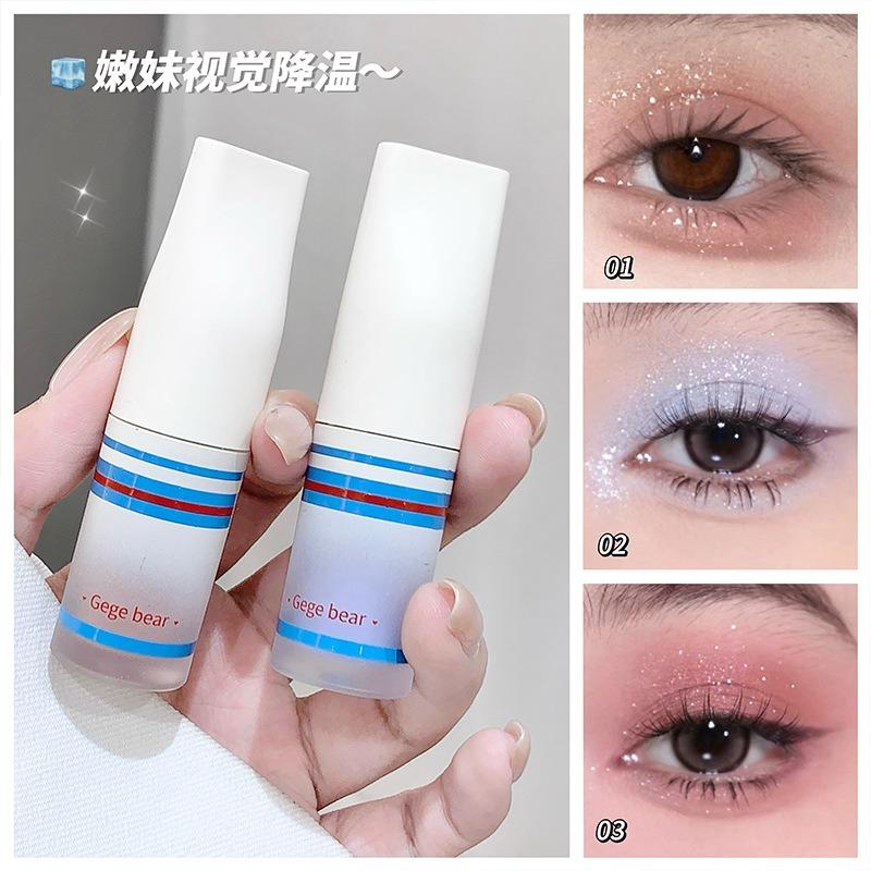 Shimmer Glitter Liquid Eyeshadow Brighten Lying Silkworm Highlighter Non Smudging Makeup