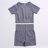 New European & American Women's Quick-Dry Yoga Set: Long Sleeve Top, Sport Vest, Tight Pants.