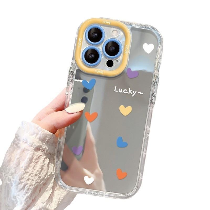 Applicable To Apple 15 Mobile Phone Case Iphone14 Graffiti Color Love 13 Mirror 12pro Transparent Soft Edge Xs/xr