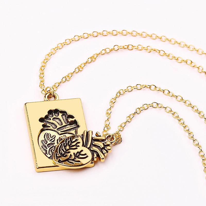 2 Peças/Conjunto Colar Pingente Coração Anatômico Casal Quebra-cabeça Presente de Dia dos Namorados