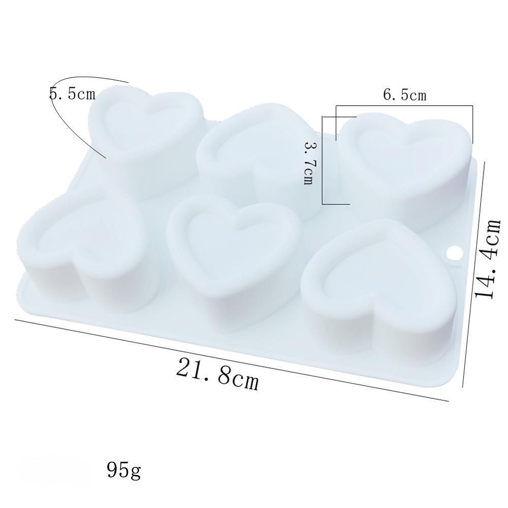 1 Pc 6 with Round Recessed Mousse Mold Small Flower Pot French Dessert Silicone Cake Mold Chocolate Jelly Mold Baking