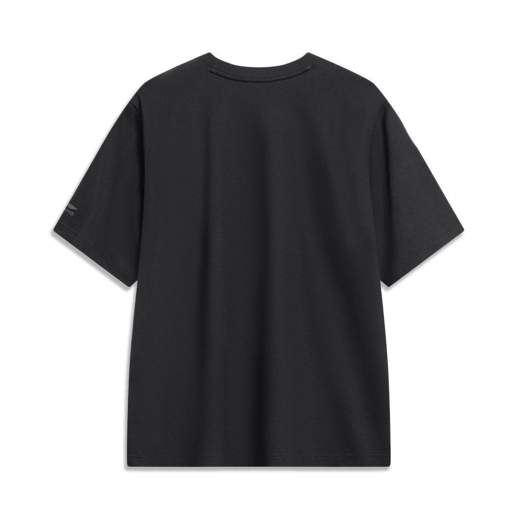 Li Ning Sports Lifestyle Series Graphic Print T-Shirt Unisex Tops Black AHSSF53-9