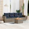VidaXL Garden Lounge Set with Cushions 5 Pcs, Patio Sofas, Furniture Set, Outdoor Terrace Furniture, Grey 3256334