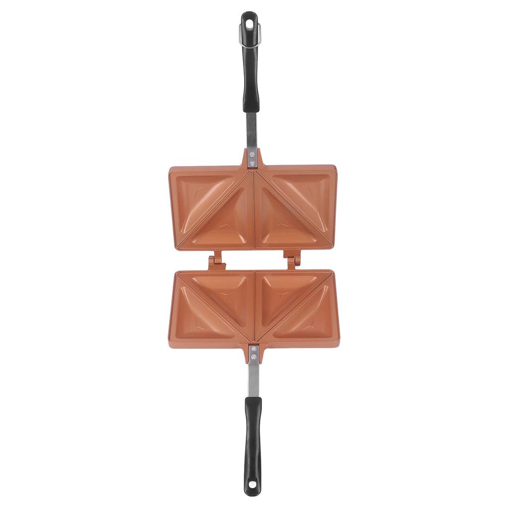 Hot   Maker Aluminum Alloy Hot Dog Toaster Double Sided Frying Pan   Baking Pan
