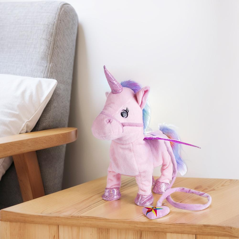 Electric Plush Horse Toy Cute Horse Plushies Creative Music Little Horse Toy Battery Operated PP Cotton for Birthday Gifts