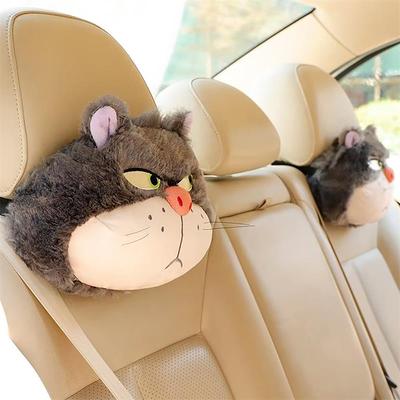 Cartoon süße Katze gefüllt Plüsch Puppe Auto Nackenkissen Kopfstütze Anime Persönlichkeit und Kreativität Plüsch Sicherheitsgurtbezug