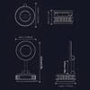[360° Adjustable] Rotating N52 Magnetic Car Phone Holde Magnetic Vacuum Suction Car Phone Holder, Titanium Alloy and ABS Materia
