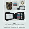 9Pairs Interchangeable Aluminum Circular Knitting Needle with Case Ergonomic Grip for Weaving Yarns Craft 3.5mm-8.0mm