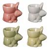Cute Ceramic Rabbit Egg Holder Creative Bunny Egg Cup Holder Bunny Egg Cup  Spring Home Parties
