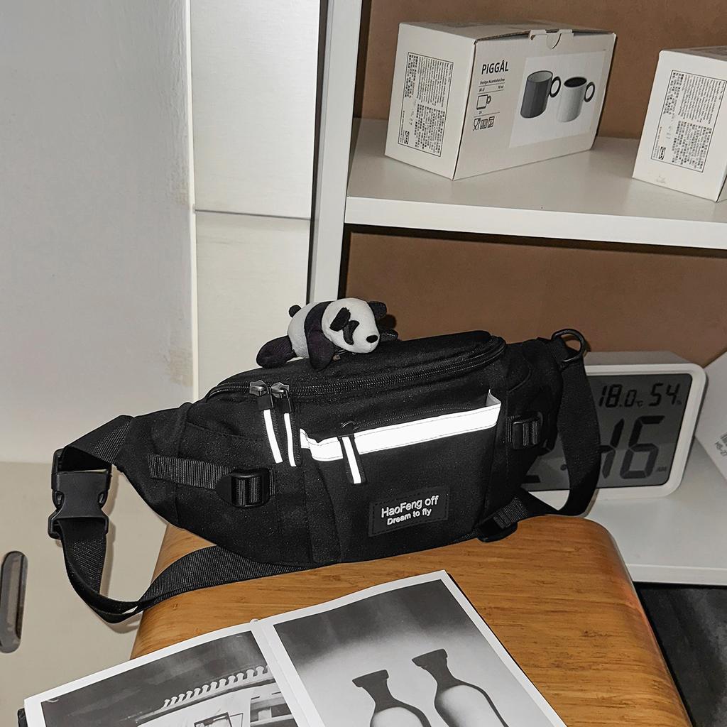 Crossbody bag men's practical fanny pack casual versatile student riding shoulder breast bag women's backpack sports bag