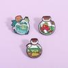 Creative Drifting Bottle Frog Brooch Badge Clothing Backpack Decor Accessories Alloy Badges Pins Bag Metal Badge