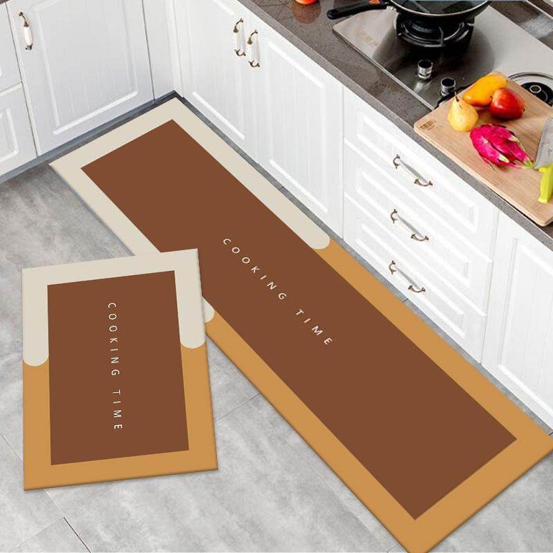

Kitchen Floor Mat Carpet Home New Moisture-wicking Plush Mat Non slip and Oil Can Be Rubbed Clean and Dirty Foot Mat 45*75cm