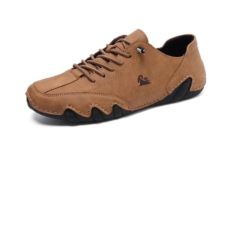 

Мужские летние мокасины Прочная строчка Обувь для ходьбы на открытом воздухе Комфорт Водостойкие Трендовые Беговые Повседневные Мужские Ботильоны 36 коричневый