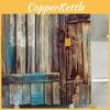Curtain Shower Rustic Wood Barn Door Pattern Bath Curtain Waterproof With Hooks