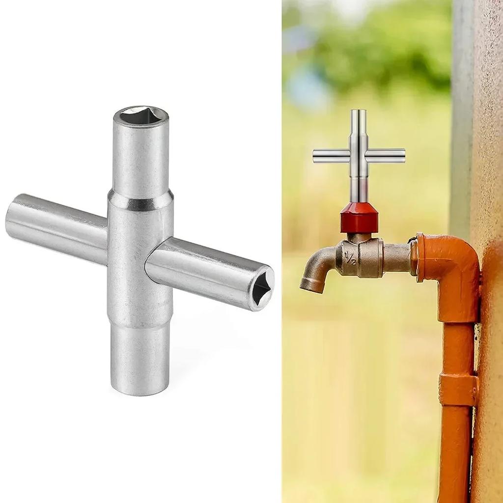 1/4 Inch 9/32 Inch 5/16 Inch 11/32 Inch Faucet Wrench Square Keys Plumber Bathroom Wrench ForHose Bib Spigots Valves