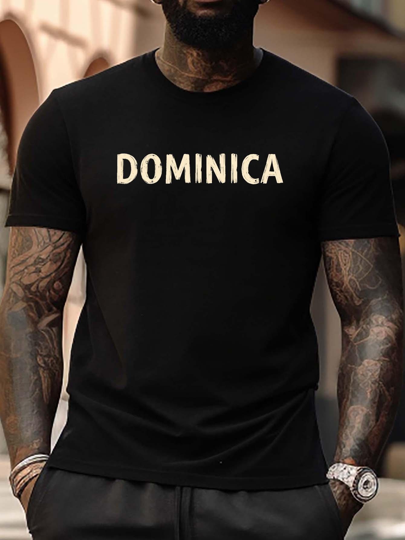 

Plus Size DOMINICA Graphic T-shirt - Black XXXL