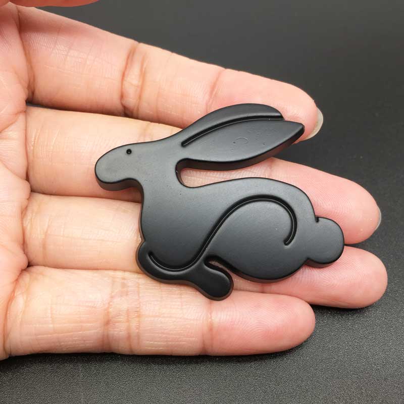 3D Metal Running Rabbit logo Car Stickers For Volkswagen Polo Golf 3 4 5 6 7 GTI  Car Body Trunk Emblem Badge Decal Car Sticker