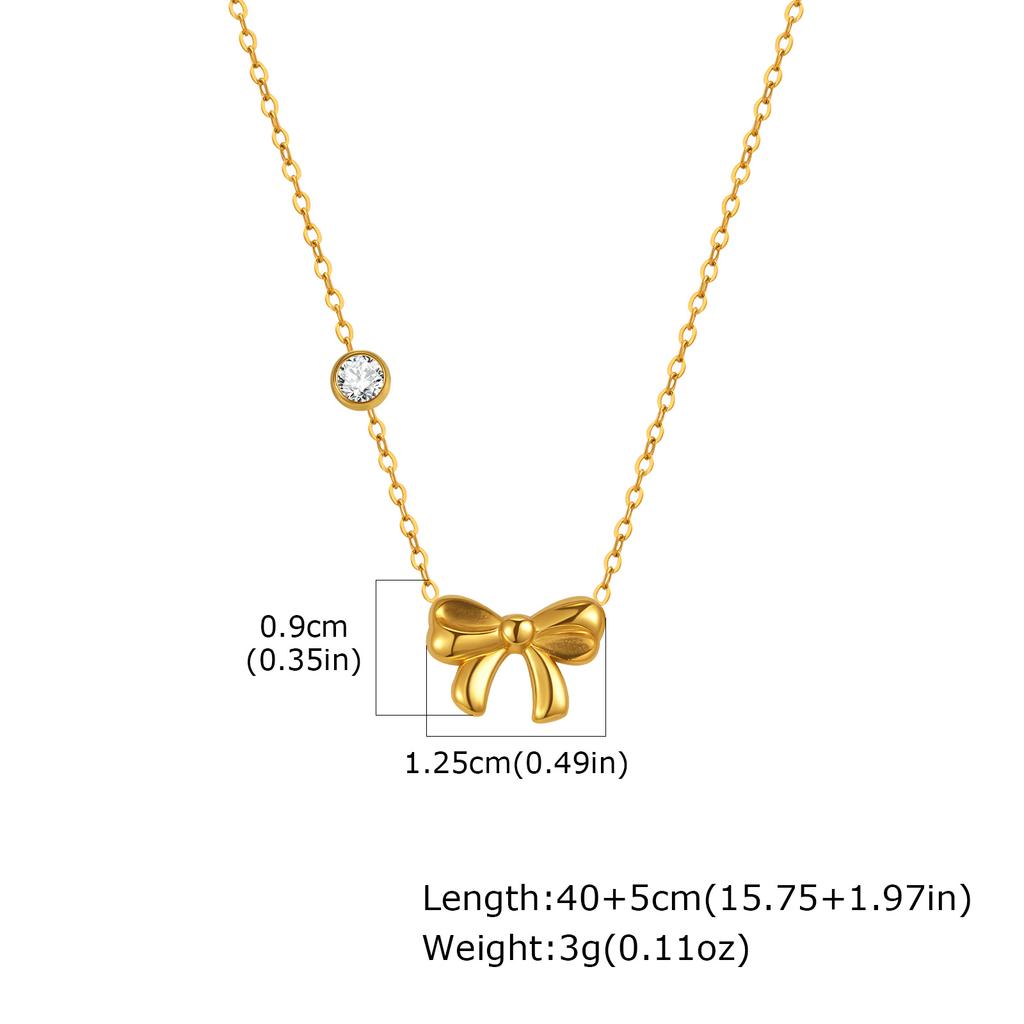 Vnox Women's Exquisite Butterfly Necklace With Single,Zircon Stainless Steel Flower Heart Pendant,18k Gold Plated Neck Jewelry
