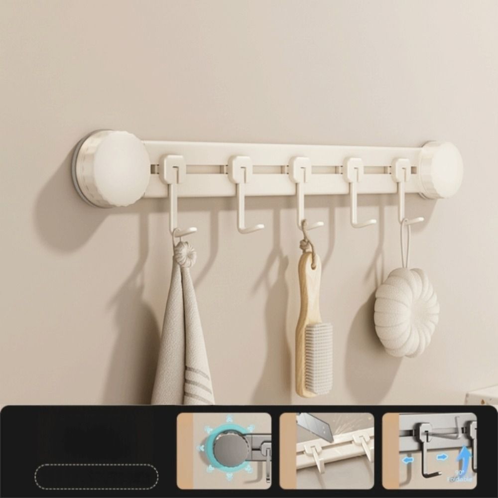 No Drilling Hanging Clothes Hooks Wall-Mounted Kitchen Storage Hooks  Behind Door