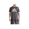 Adidas Casual Logo Short Sleeve T-shirt Men Tops Gray GT3113