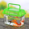 Clear Plastic Fish Tank with Sunning Platform - Available in Large, Medium, Small; Perfect for Goldfish or Turtles.