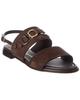 Ferragamo Chaim Leather Sandal Brown