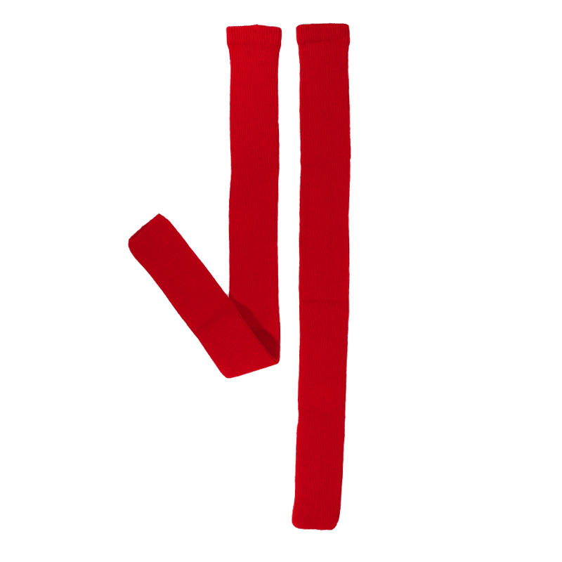 

Lolita Knitted Stockings Knee High Vertical Stripes Lengthen Warm Leg Warmers with Spring Knee Pads Mid-Thigh Long Winter Socks One Size