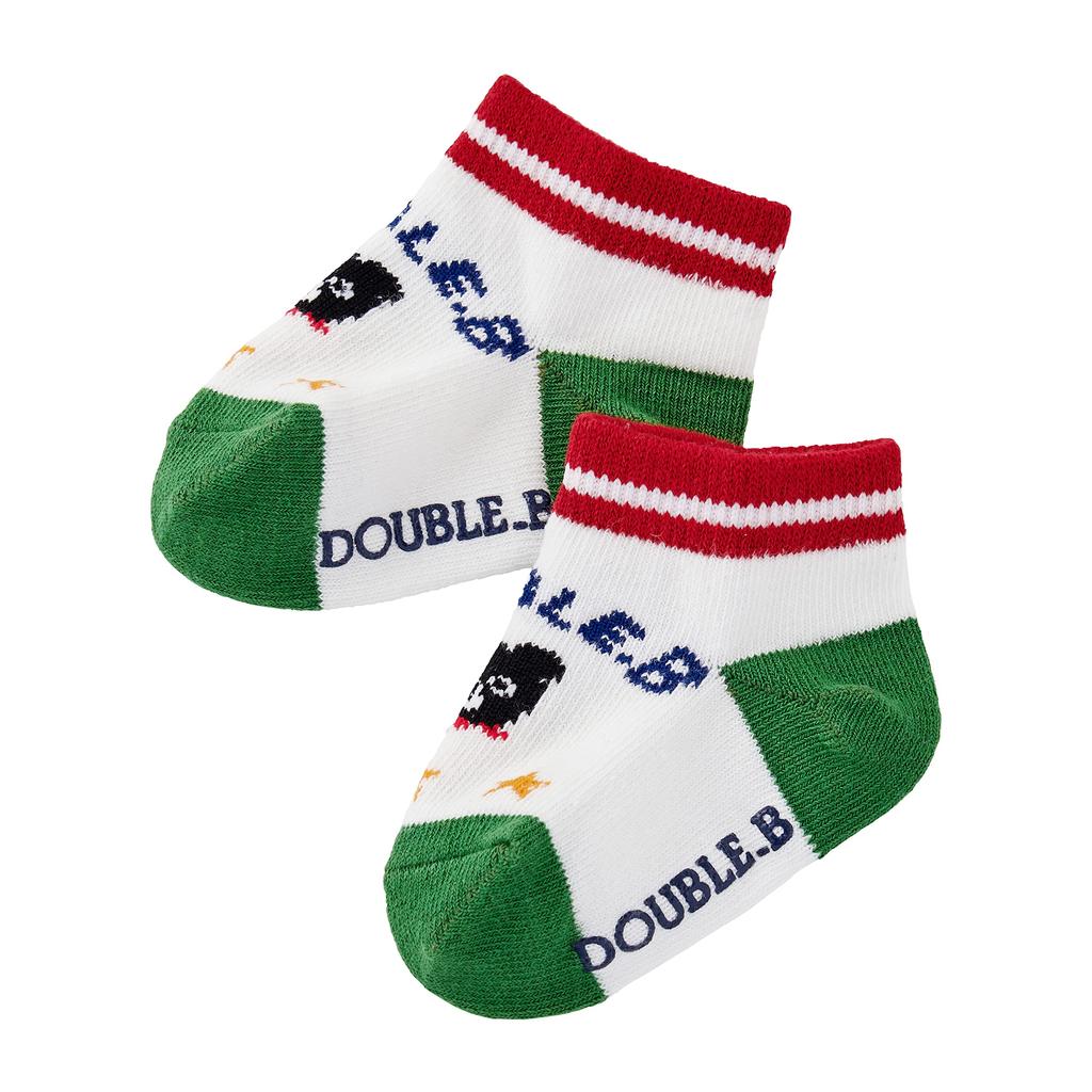 MIKI HOUSE Double B Socks for Boys and Baby and Suitable for School and Preschool Sizes Multicolor Low-Cut Pack, 3-Pair Set, Girls, Kids, Use,