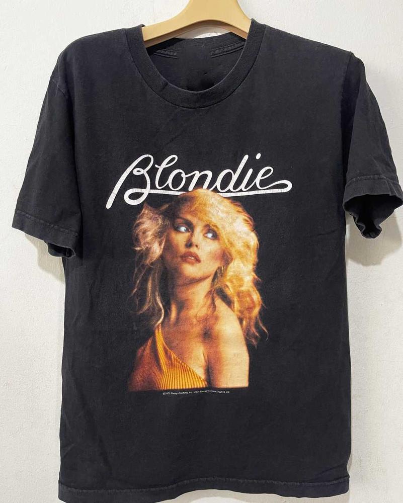 T-shirt nera Blondie vintage 2002 manica corta Tutte le taglie S5XL E114