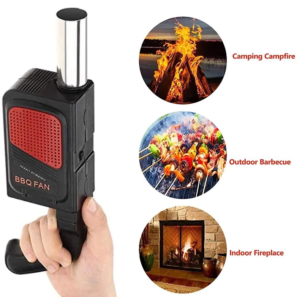 Handheld Electric BBQ Fan Air Blower Portable for Outdoor Camping Barbecue Picnic BBQ Cooking Tool Bakery Grill Accessories