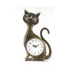 Keystone Cat Desk Clock, Sitting Bronze, H31.3 X W16 X D5.7cm, CL015462, Table Clock, Cat, Novelty Item