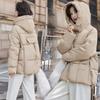 New Women's Thickened Short Puffer Jacket, Korean Loose Warm Cotton Padded Coat, Casual Bread Style Winter Outerwear