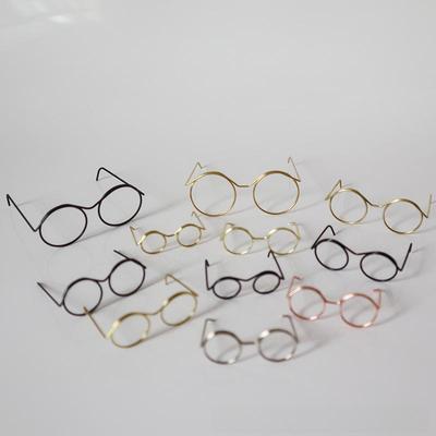 Mini OB11 Twist Stick Puppy Glasses: DIY Display Accessories with Steel Wire Frame (3-4-5 Cm)