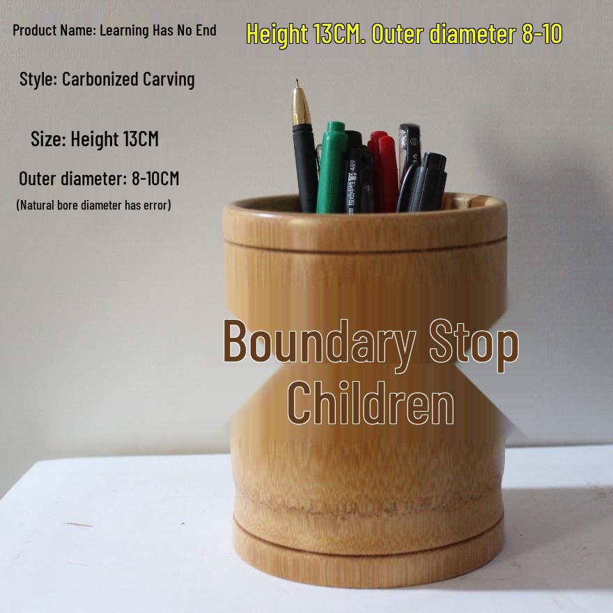 Bamboo Multifunctional Pen Holder - Creative Desk Ornament for Students and Business Gifts