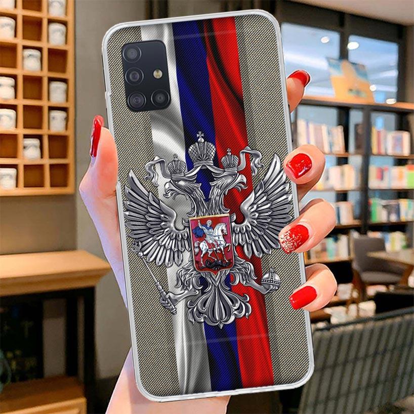 Russia Russian Flags Emblem Cover Phone Case For Samsung Galaxy A12 A22 A32 A52 A72 A02S Phone Case Note 20 Ultra 10 S10 Plus A5