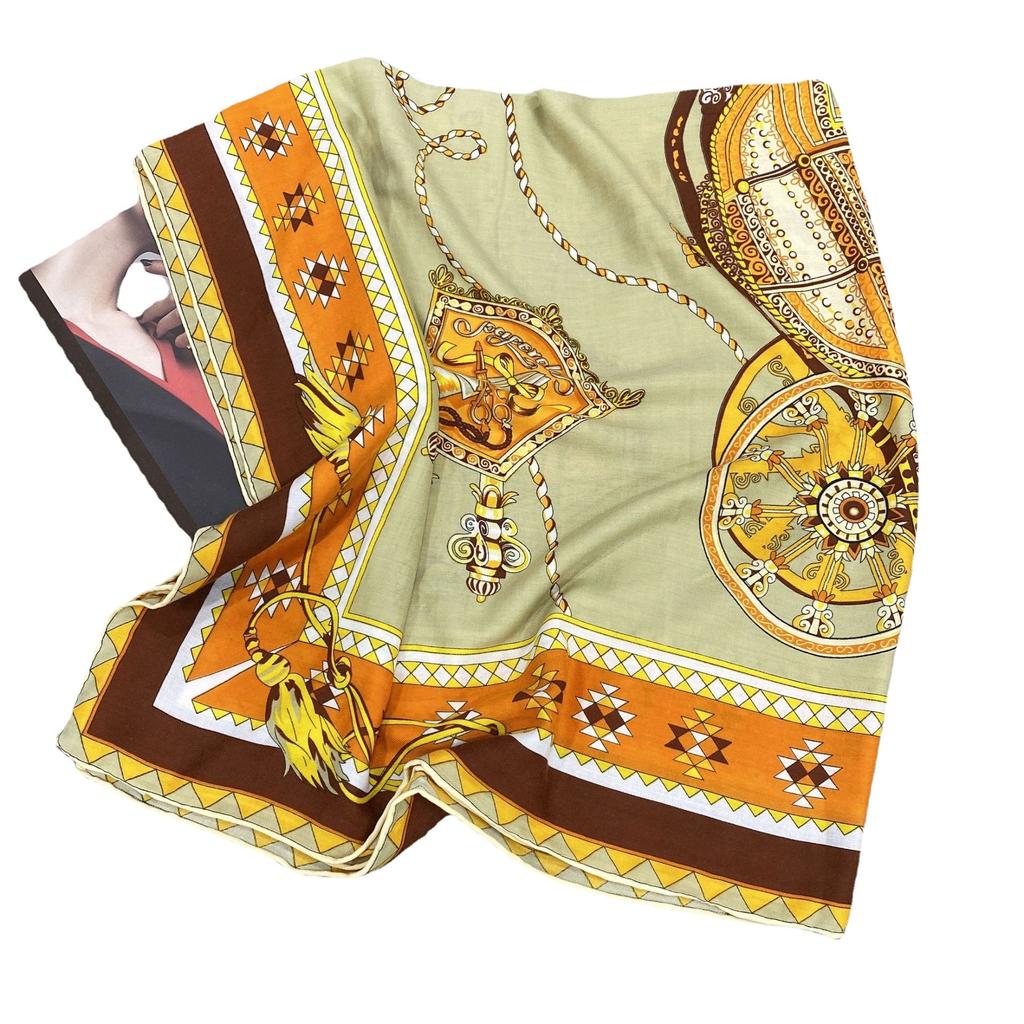 Early autumn new herringbone scarf large square scarf temperament shawl fashion decoration versatile silk scarf women