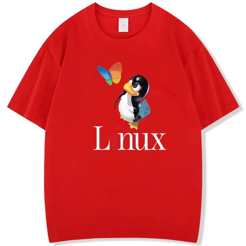 Fashion Men's T-shirt Cotton Short-Sleeve T-Shirt - Geek Programming Linux System Programmer Printed Design for Men and Women