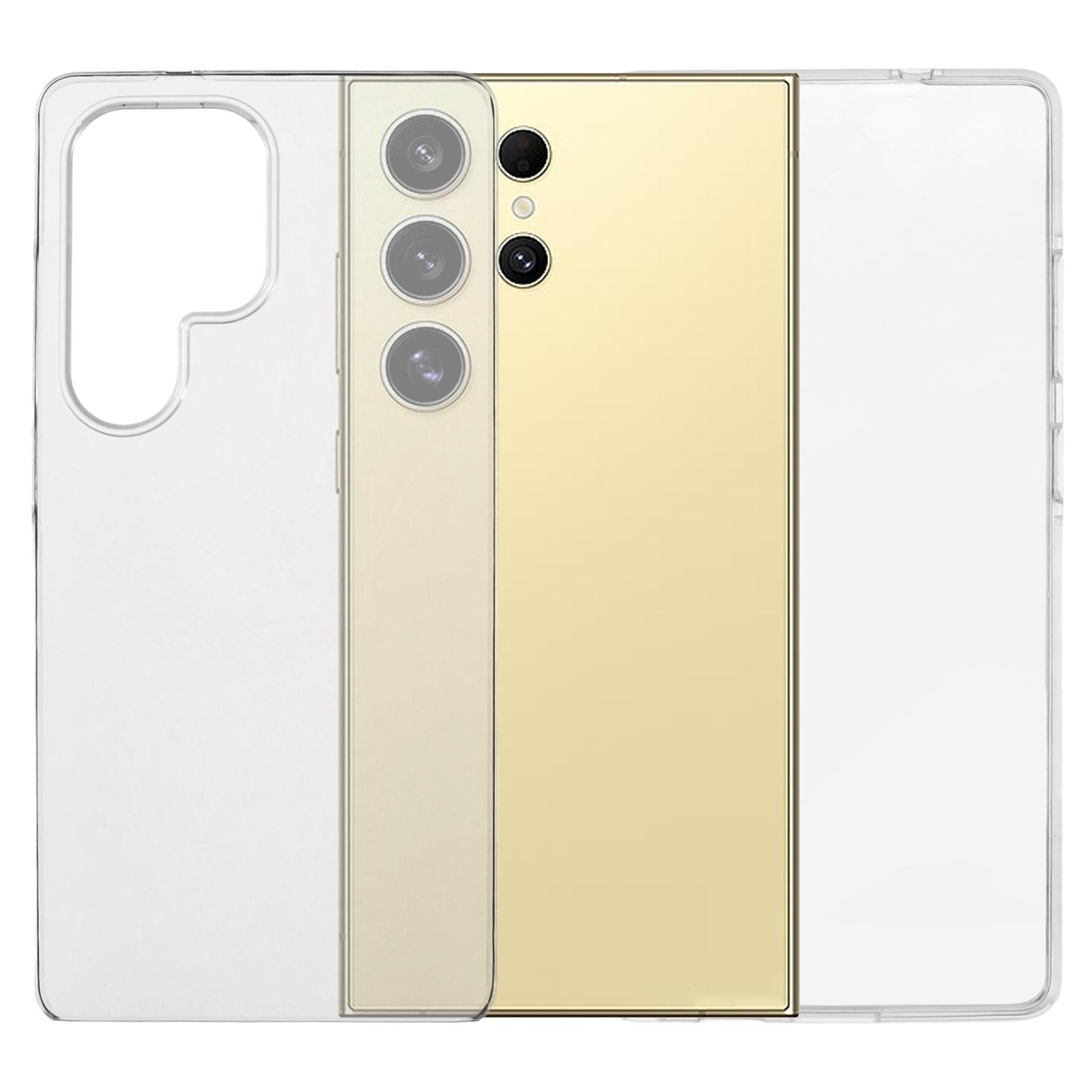 

For Samsung Galaxy S25 Ultra Case TPU Frame Clear Acrylic Back Phone Cover with PET Film Style A