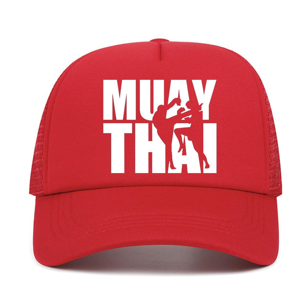 Muay Thai Fighters Gym Cool Baseball Cap Ourdoor Casual Adjustable Mesh Trucker Hat Summer Breathable Sun Snapback Hats