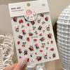 5D Fresh Rose & Strawberry 3D Nail Stickers - Non-Curling Edge, Hot-Selling!