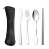 ZISIZ Portable Stainless Steel Cutlery Set