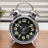 electronic Alarm Clock Luminous Wind Up Clock 3 Inch Quiet Timer Watch for Seniors Sleepers Bed Desk Room Travel Bedroom