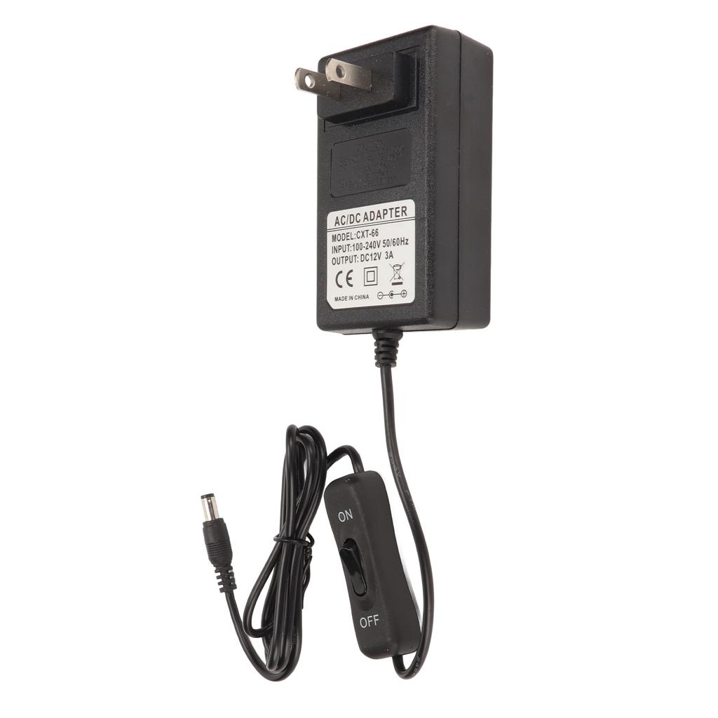 12V Power Adapter 20cm Needle Foam Cutter DC Power Supply Adapter Plug Equipment 100‑240V US Plug 12V 3A 36W