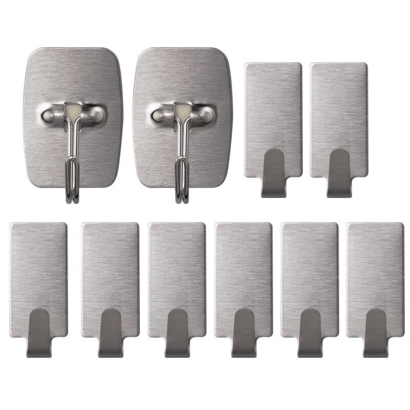 Chahua Stainless Steel Adhesive Wall Hooks (10-Pack)